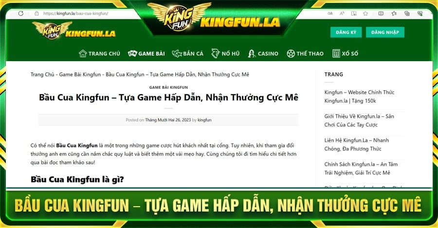 Bầu Cua Kingfun – Tựa Game Hấp Dẫn, Nhận Thưởng Cực Mê