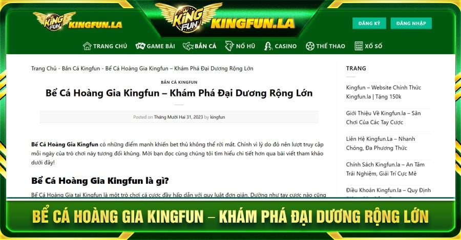 Bể Cá Hoàng Gia Kingfun - Khám Phá Đại Dương Rộng Lớn