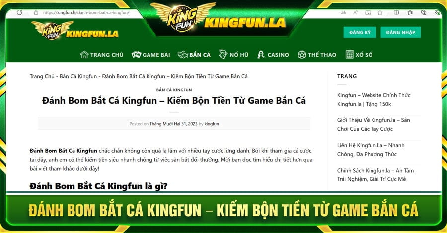 Đánh Bom Bắt Cá Kingfun