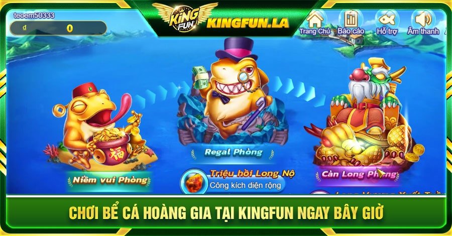 Chơi Bể Cá Hoàng Gia tại Kingfun ngay bây giờ