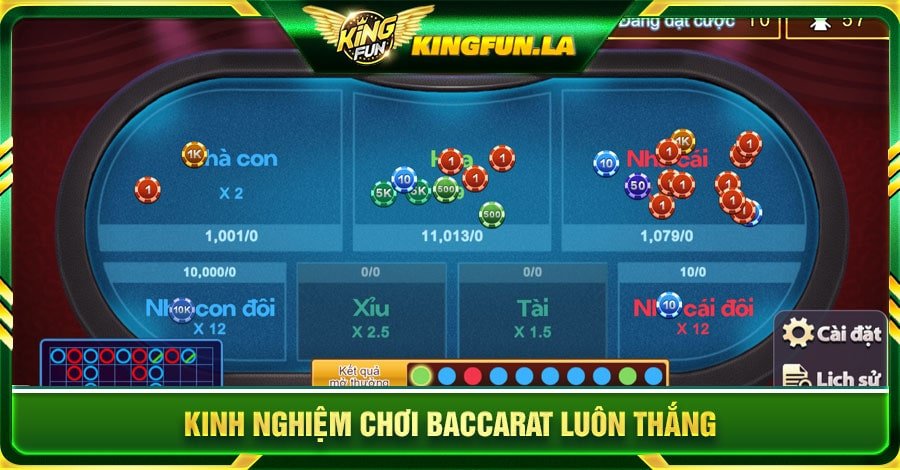 Kinh nghiệm chơi Baccarat luôn thắng