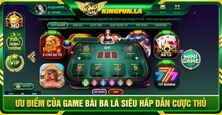 Ưu điểm của game bài Ba Lá siêu hấp dẫn cược thủ