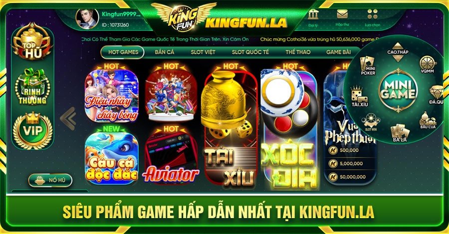 Siêu phẩm game hấp dẫn nhất tại Kingfun.la